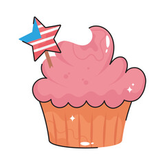 Cupcake doodle vector filled outline icon. EPS 10 file