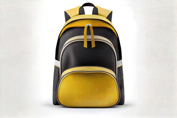 travel modern backpack isolated on white background. Generative Ai