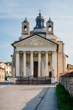 Maser Treviso, Italy - May 6, 2023: The Tempietto Barbaro is a small religious building from the second half of the 16th century by architect Andre Palladio