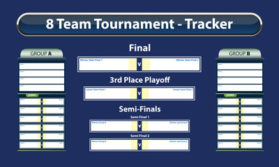 8 Team Sports Tournament Tracker