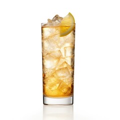 Highball cocktail Isolated on White. Generative AI