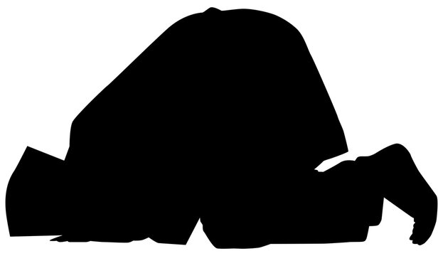 recommend clip art: Sujud, or sajdah, is the act of low bowing or prostration in Islam to Allah facing the qiblah. A way that Muslim worshippers prostrate and humble themselves before Allah, God, while glorifying Him.