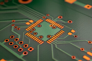 printed circuit. layout of tracks.
