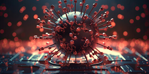 Worldwide cyber virus concept 