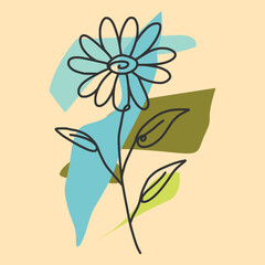 Abstract floral background with flowers