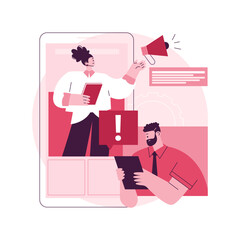 Limit your news intake abstract concept vector illustration. Coronavirus outbreak latest news, death toll, social media feed, stress and anxiety, mental health during quarantine abstract metaphor.