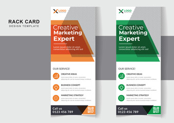 Creative and Modern business rack card or dl flyer editable templates
