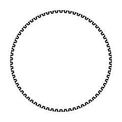 Circle frame round border shape icon for decorative vintage doodle element for design in vector illustration