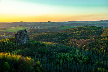 Kurze Abendwanderung zu den Schrammsteinen bei Bad Schandau - Sächsische Schweiz - Deutschland