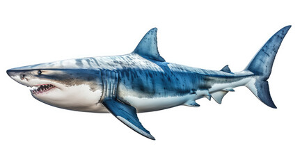 Photo of a Great Shark isolated on a white background