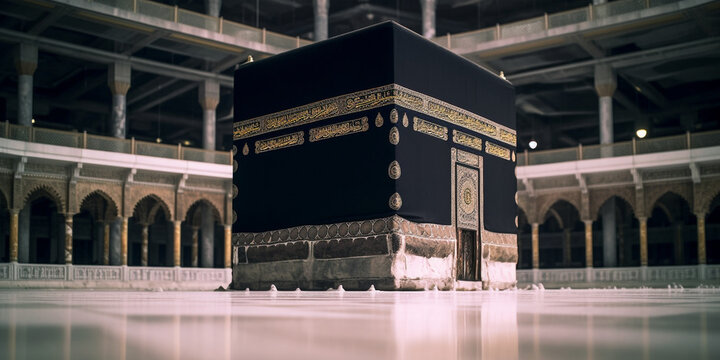 Sacred Pilgrimage: The Magnificent Kaaba in Mecca [Generative AI]