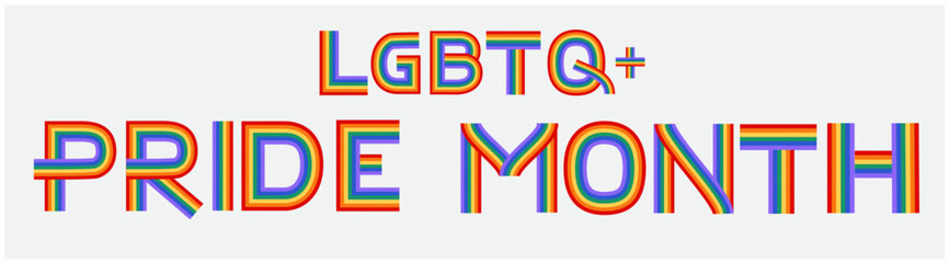 LGBTQ Pride Month rainbow color alphabet letters design,Pride month alphabet letter in rainbow colors, Lgbtq Pride month vector alphabet letters design.