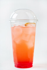 summer lemonade in the plastic cups