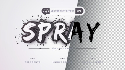 Spray - Editable Text Effect, Font Style