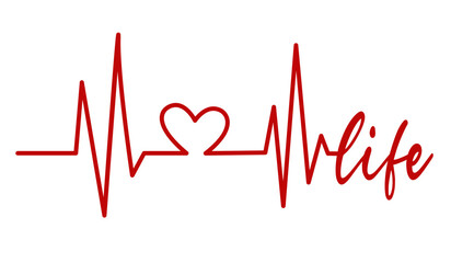 Heartbeat Heart Love Life Doctor Nurse Mother Father Day Red Line Wave Cardiogram Medical Background Illustration Beat Pulse Hospital Healthcare Wallpaper EKG ECG Electrocardiogram Pulse Signal Vector