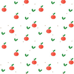 seamless pattern, liquid apples, in a flat style on a white background