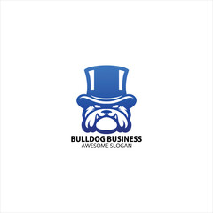 bulldog business logo design gradient color