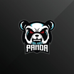 panda angry logo design esport team