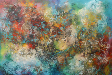 Obraz na płótnie Canvas Abstract multicolored background made with acrylic paints