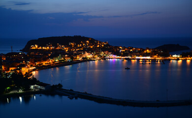 Located in Bartin, Turkey, the town of Amasra is another beautiful one at night.