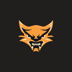 Angry fox head mascot esport logo