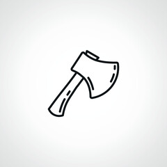ax line icon, ax cut tool outline icon.