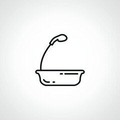 Bathtub line icon. bath outline icon.