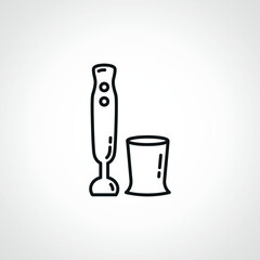 hand blender line icon. hand blender linear icon.