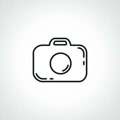 camera line icon. photo camera outline icon.