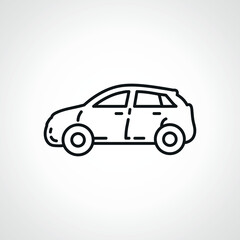Car line icon. family car outline icon.