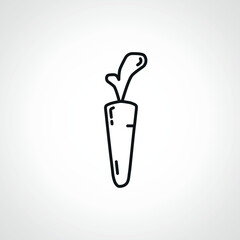 Carrot line icon. Carrot linear icon