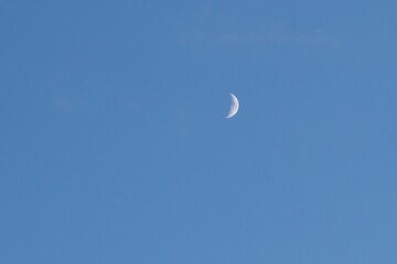 Full moon on the sky shining during the bright night. Slovakia