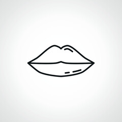 Lips line icon. Sensual Lips Line Icon