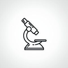 microscope line icon. microscope linear icon.