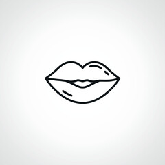 Lips line icon. Sensual Lips Line Icon