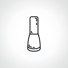nail polish line icon. nail polish brush enamel bar manicure finger pink thin line vector icon.