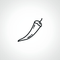 Chili pepper line icon, Chili pepper linear icon