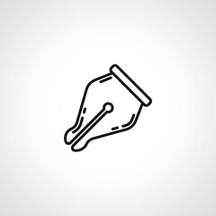 Fountain pen line icon. Fountain pen linear icon.