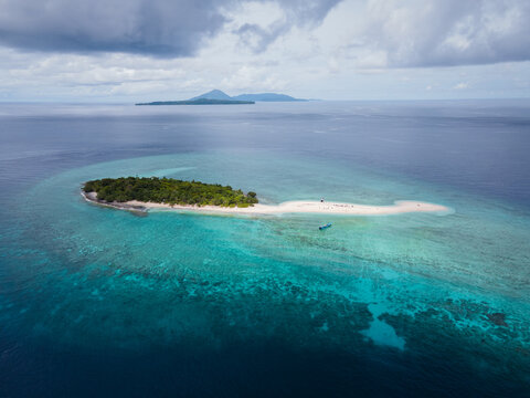 The Aerial of Nailaka Island, Banda Naira, Central Maluku, Indonesia