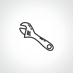 Wrench linear icon. Wrench line icon.