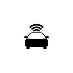 Smart car icon on white background. 