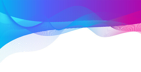 blue and pink wavy background with white space
