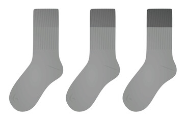 Grey  sock set. vector illustration