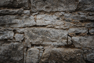 Nahaufnahme einer Steinmauer