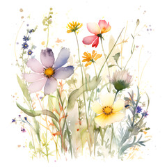 Fototapeta premium Watercolor Flower Background