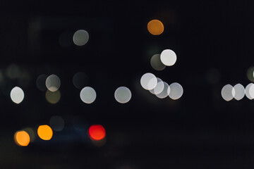 defocused city night lights bokeh	