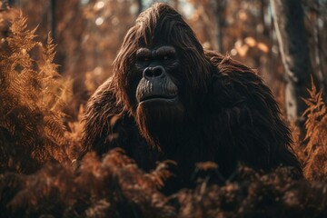A large, hairy, ape-like creature that is said to inhabit forests. It is also known as Sasquatch. Generative AI