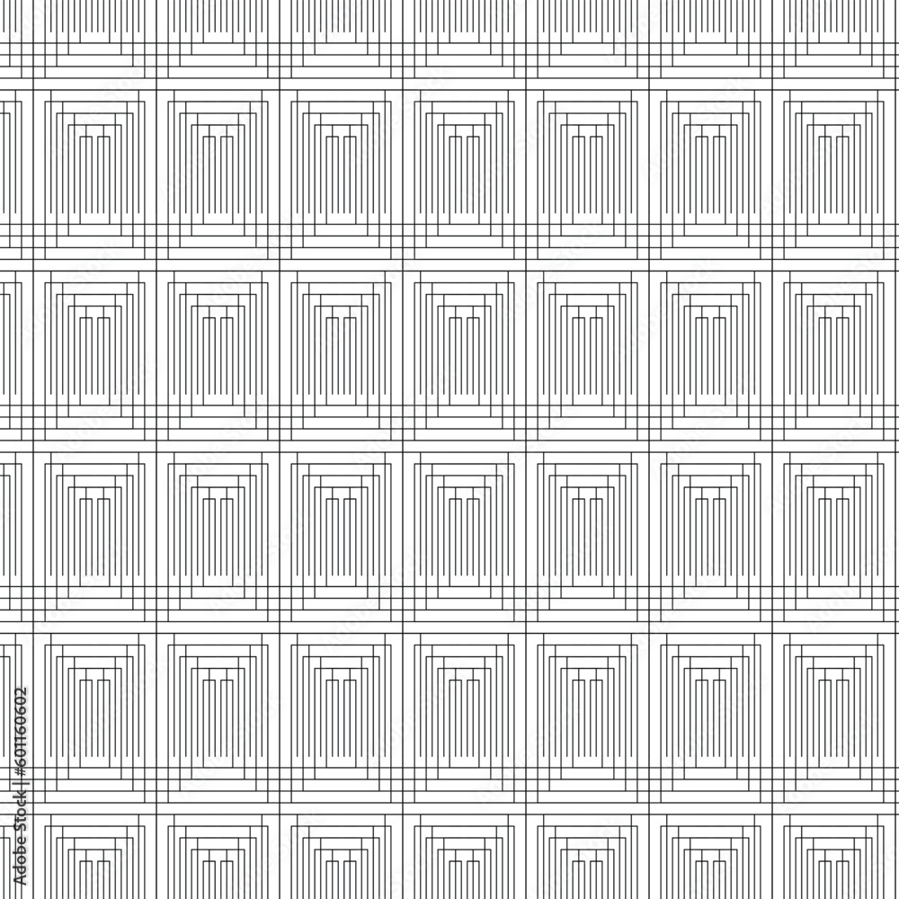 Poster abstract modern geometric line pattern on white.