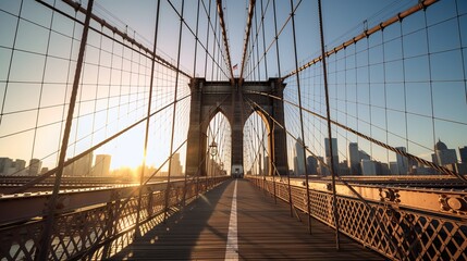 Naklejka na ściany i meble Brooklyn Bridge in New York City USA