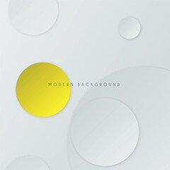 White and yellow premium abstract background with luxury gradient geometric elements. Rich background for exclusive design. - Vector